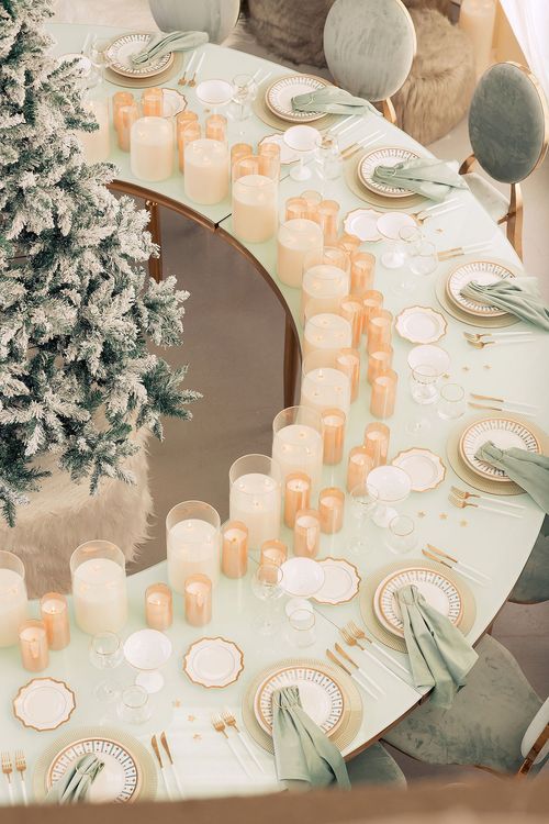 Nutcracker-Inspired Round — Fern Greens, Gold, Tree in Center