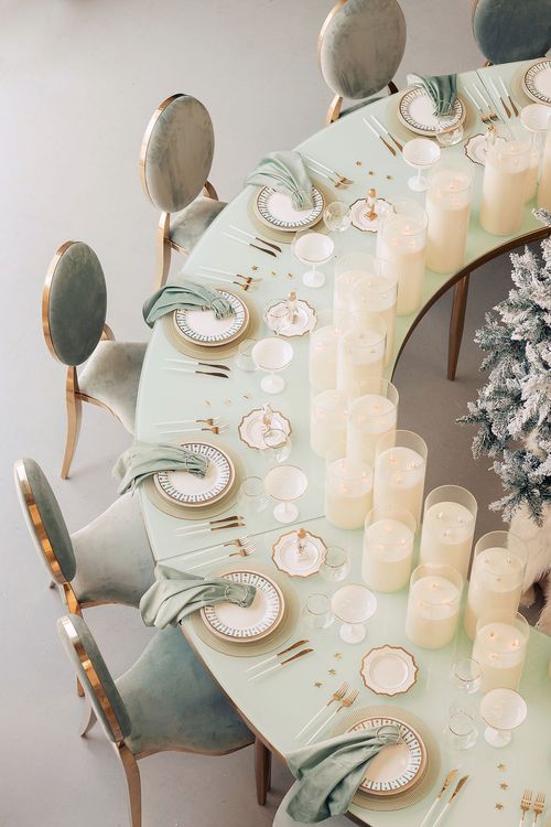 Nutcracker-Inspired Round — Fern Greens, Gold, Tree in Center