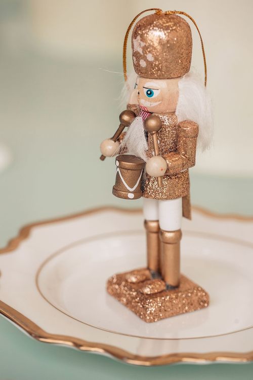 Nutcracker-Inspired Round — Fern Greens, Gold, Tree in Center