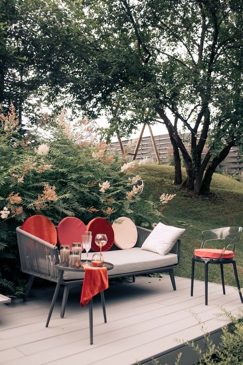 Outdoor picnic setup