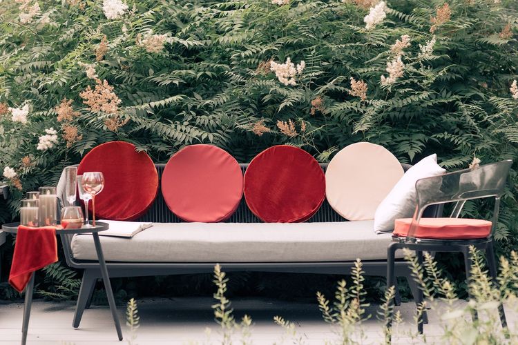 Outdoor picnic setup