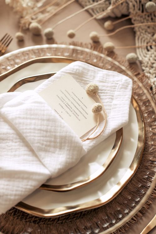 Sandy boho table setting