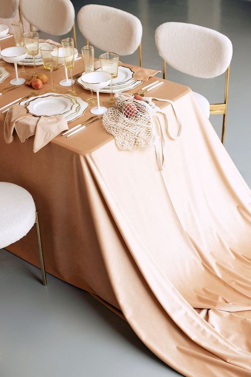 Soft Peach Tablescape