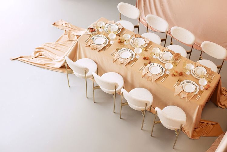 Soft Peach Tablescape