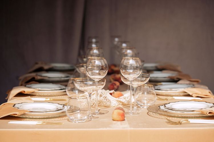 Soft Peach Tablescape