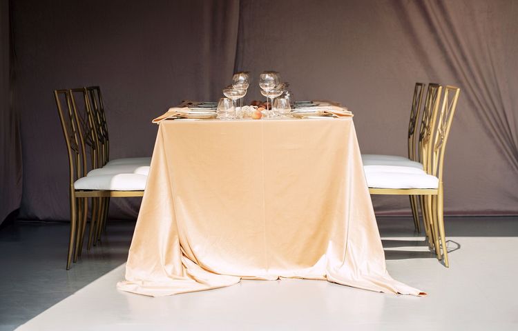 Soft Peach Tablescape