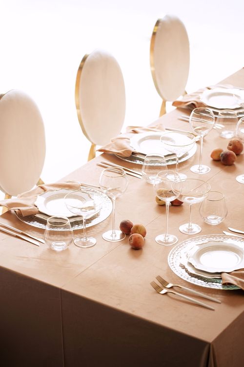 Soft Peach Tablescape