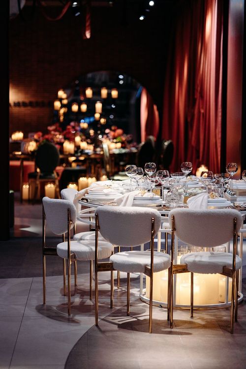 White glass table cozy chairs