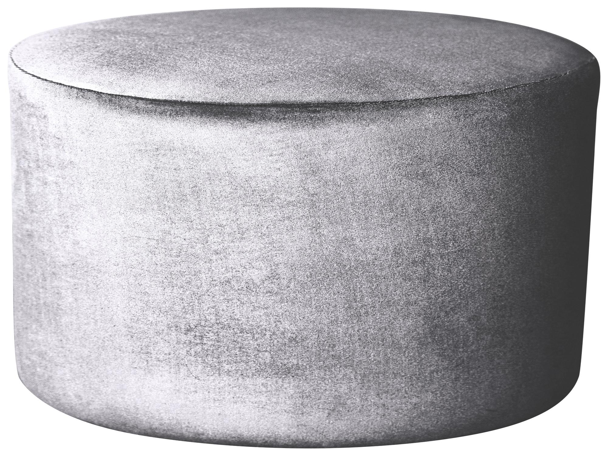 Large round NORMAN pouf, ash-grey #344