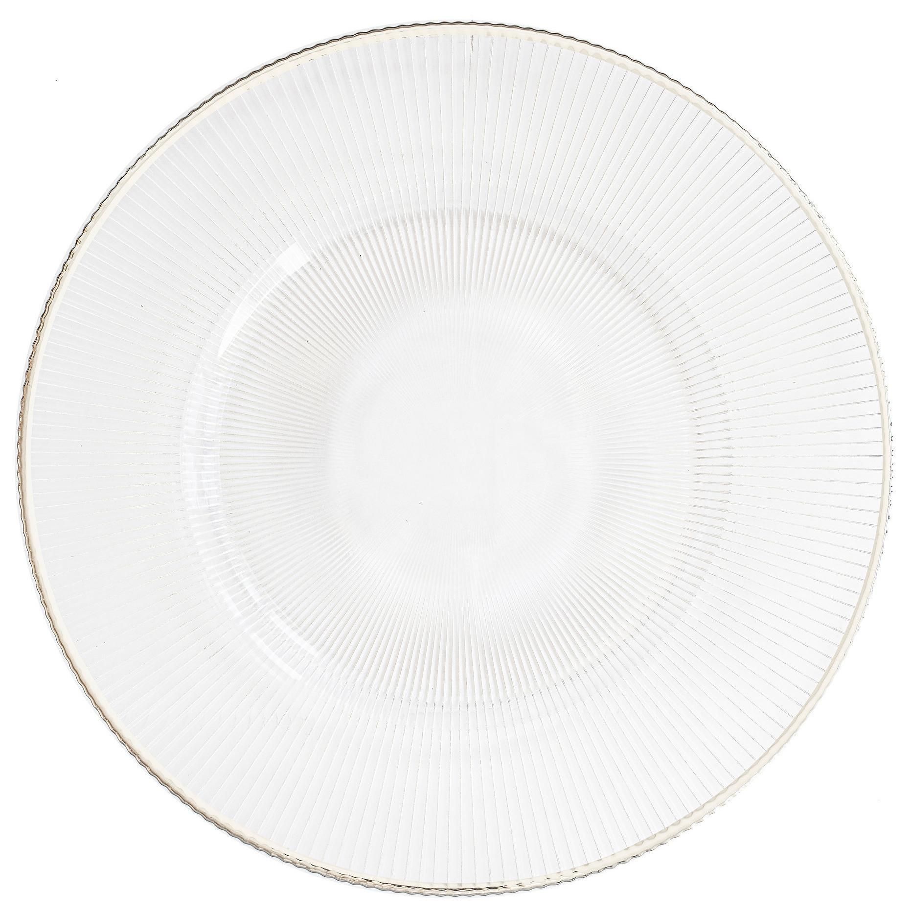 CABALLE silver rim charger plate
