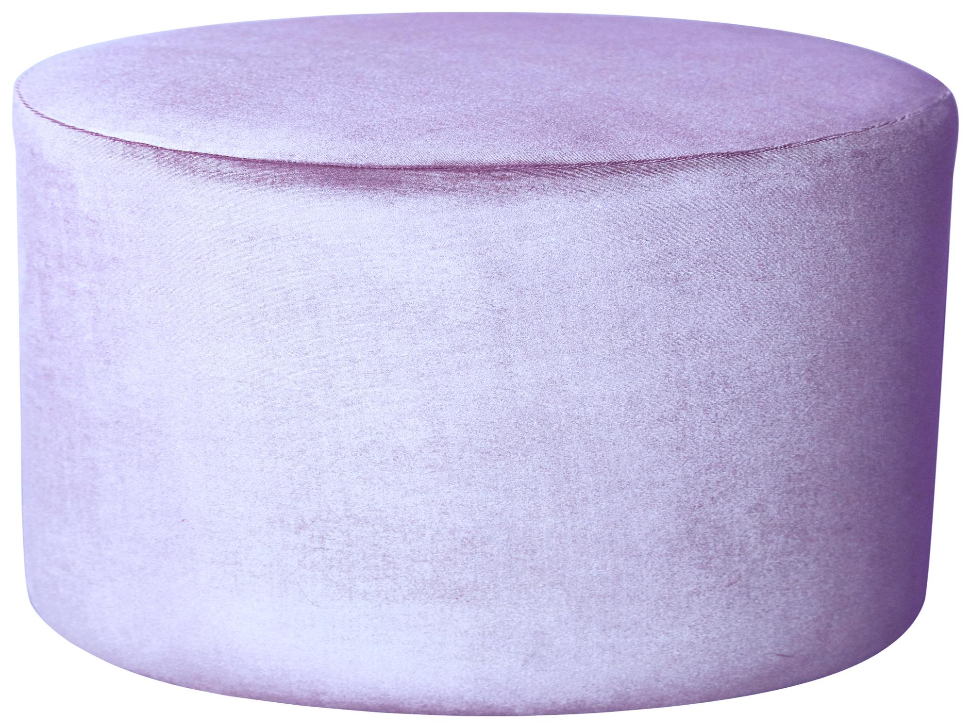 Large round NORMAN pouf, ice lavender #337