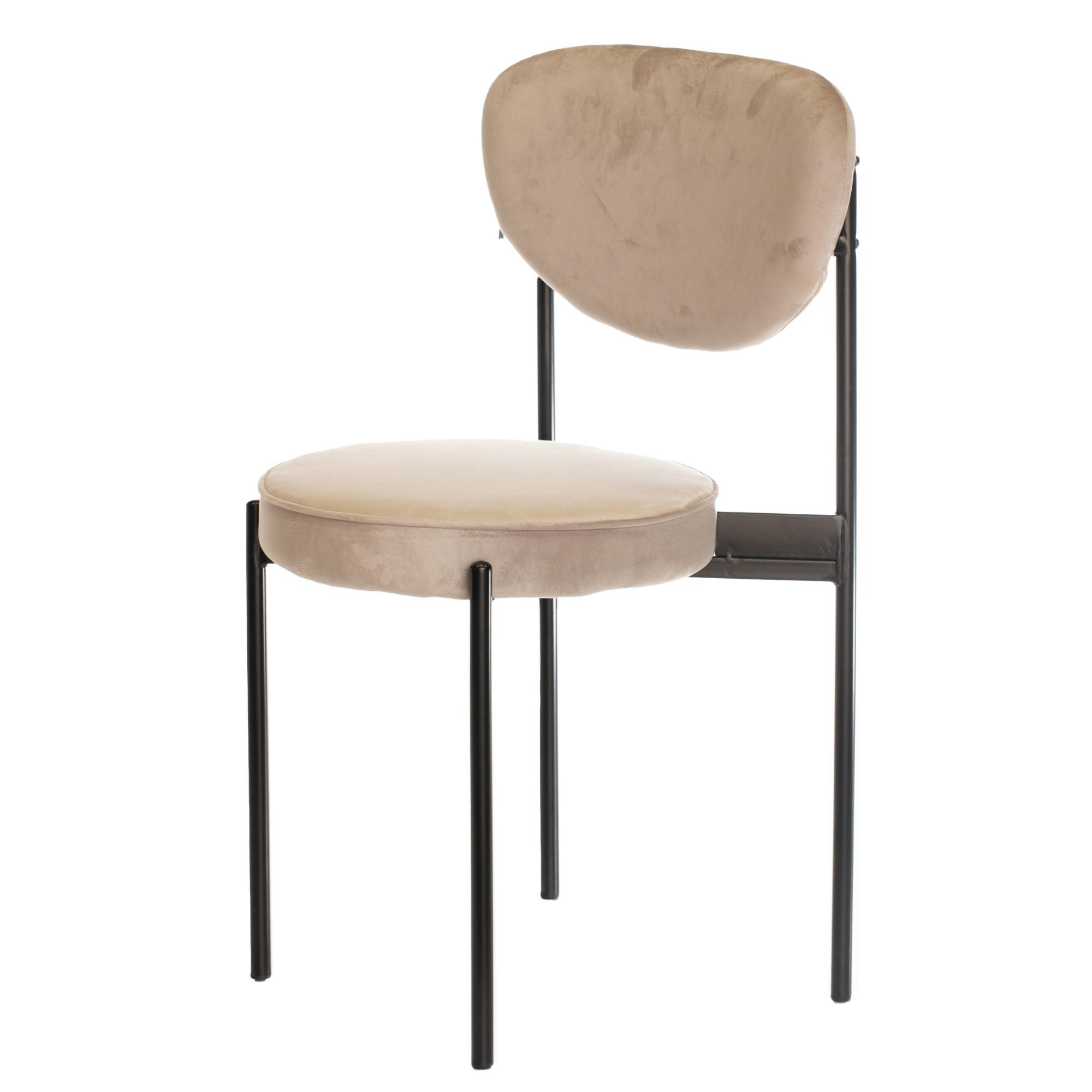 Black TEMPO chair with BEIGE seat and back