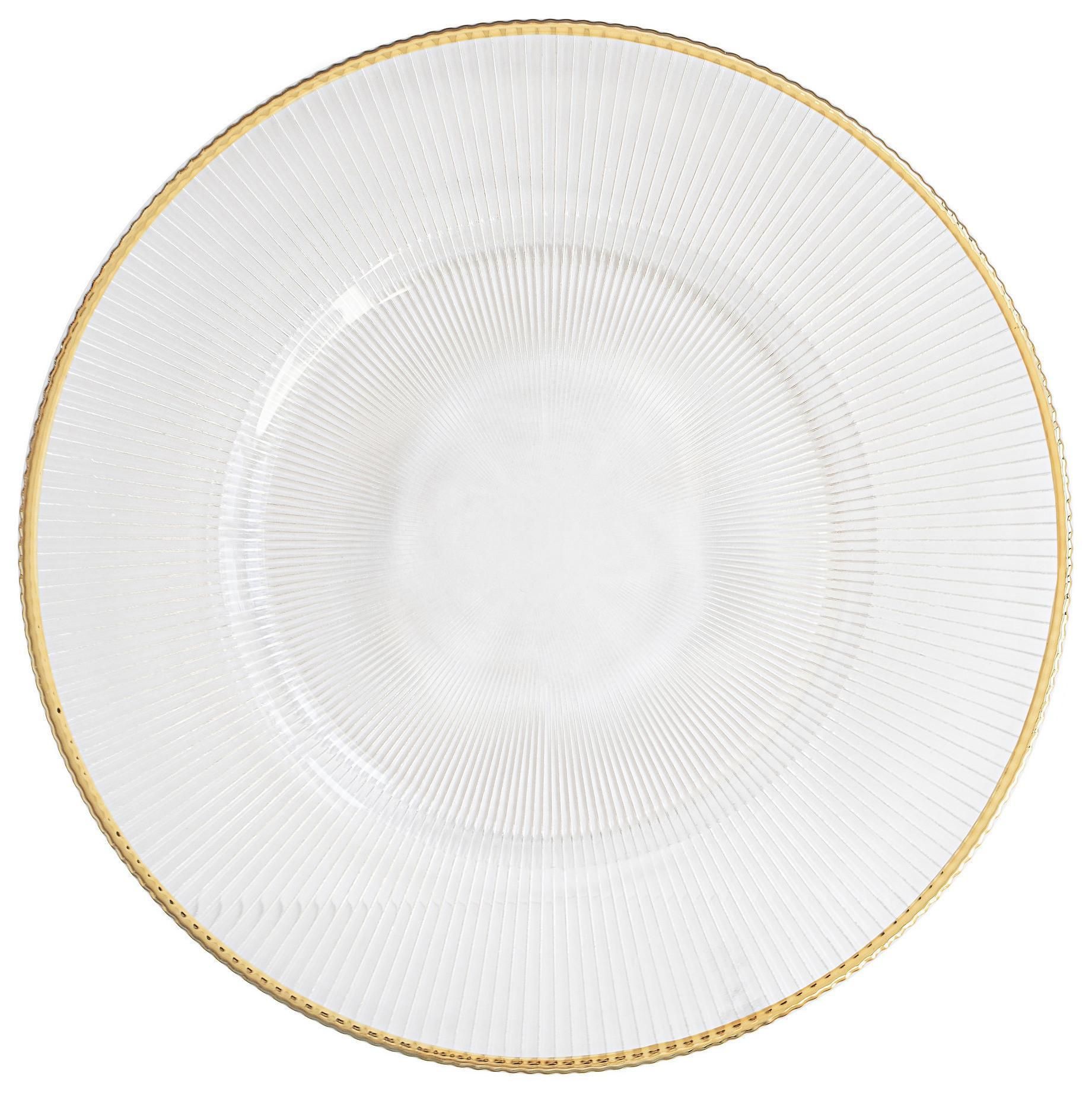 CABALLE gold rim charger plate