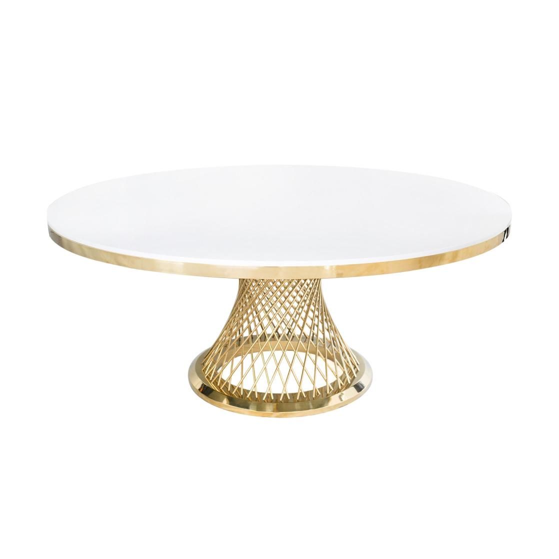 Gold HEROLD table with white top