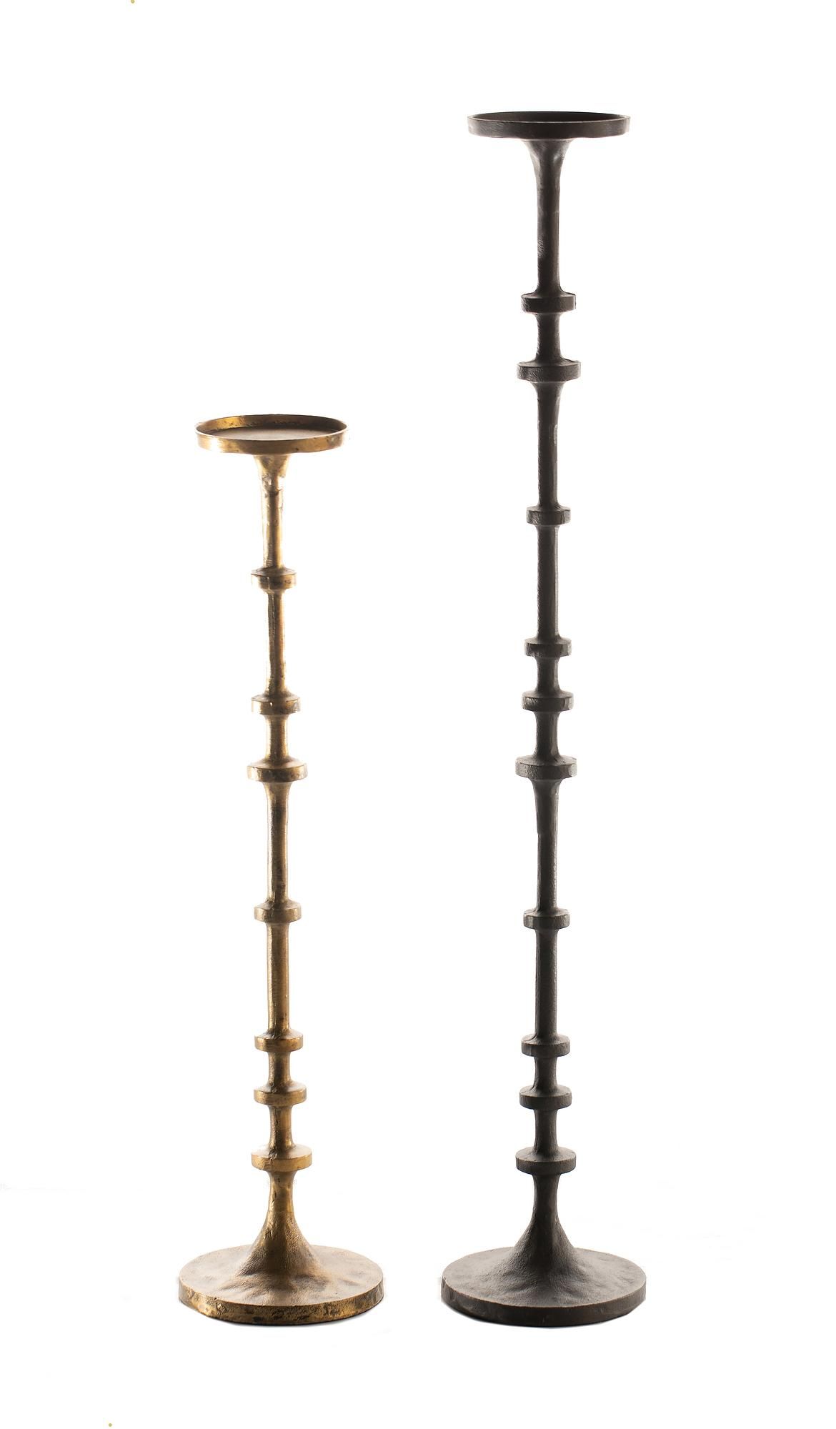 ANSELMI black and gold candleholders