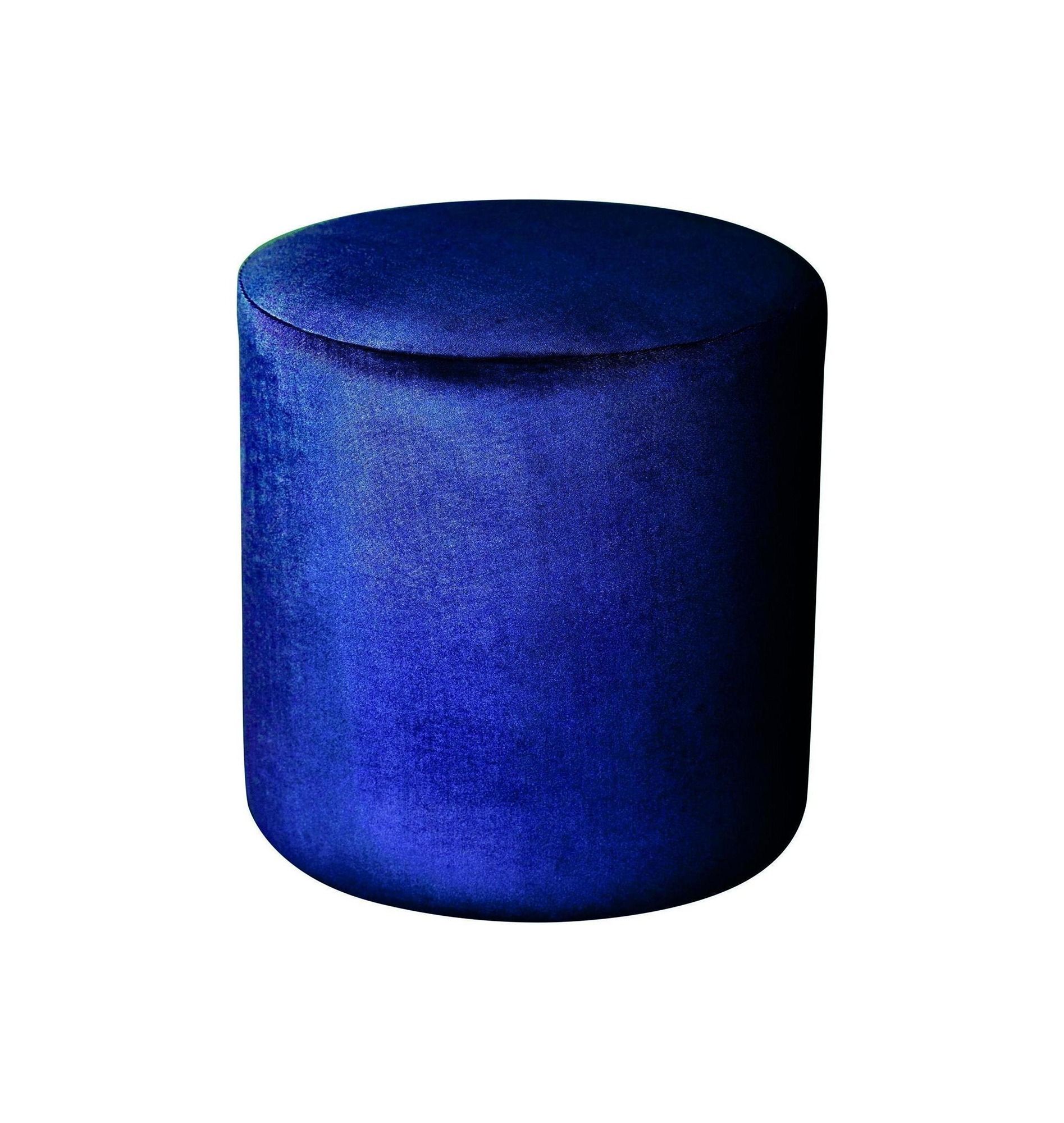 Medium round NORMAN pouf, royal blue #346