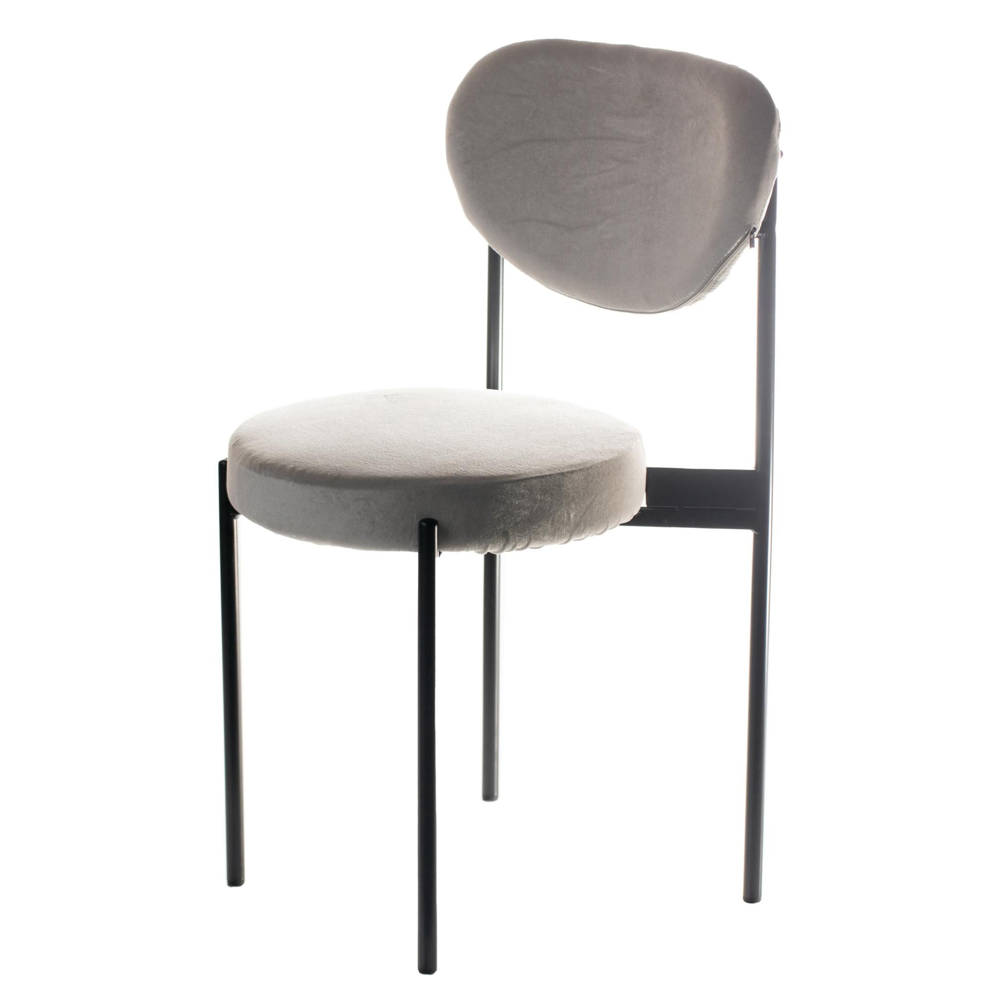 Black TEMPO chair with STEEL GRAY seat and back