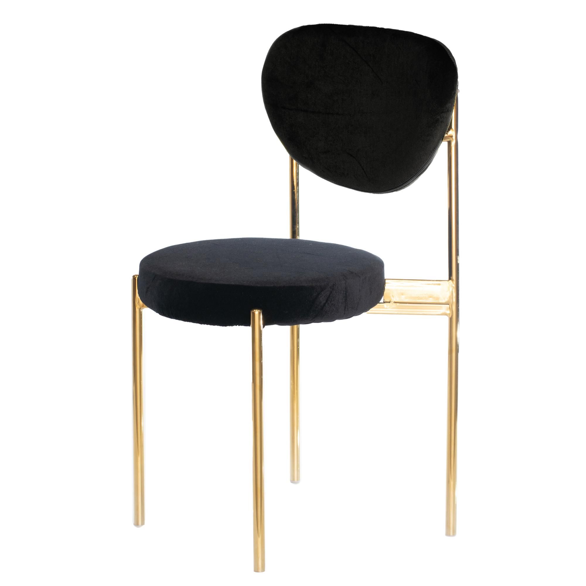 Gold TEMPO chair with BLACK seat and back #332