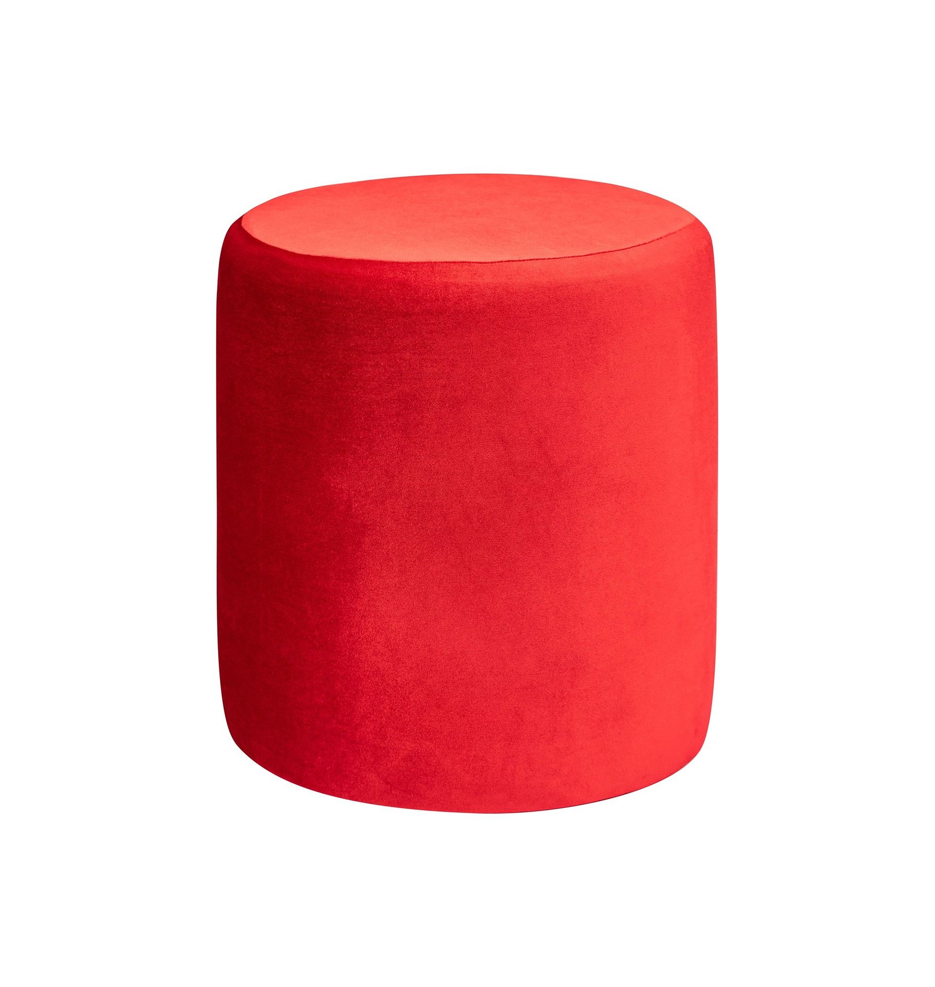 Medium round NORMAN pouf, ice red #318