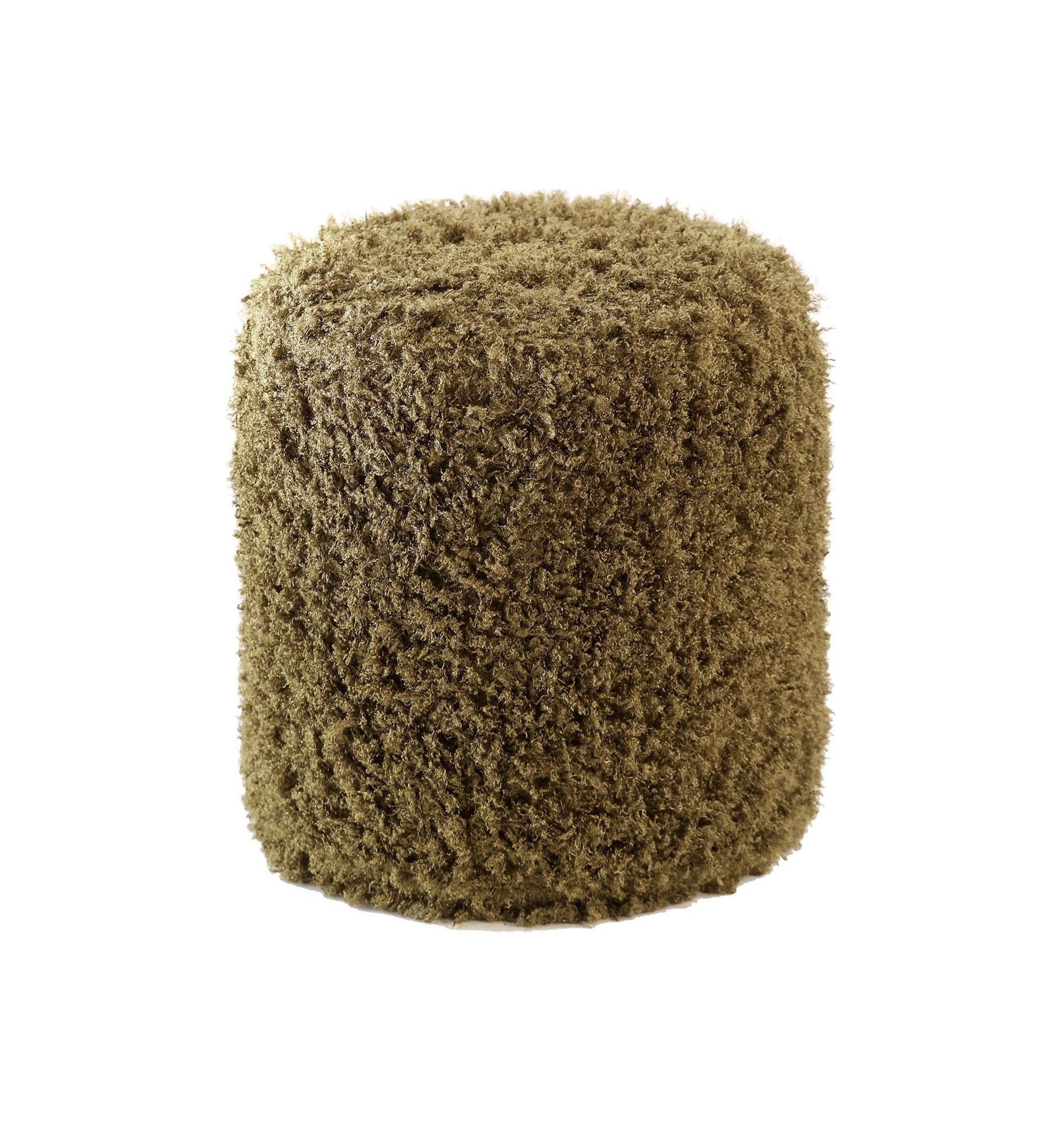 Round MOSS NORMAN pouf – medium, moss #810