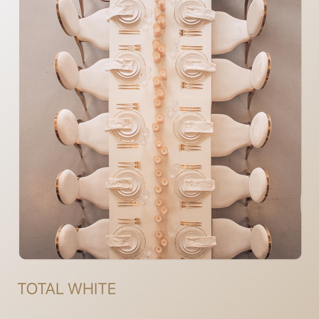 TOTAL WHITE package — for 16 guests