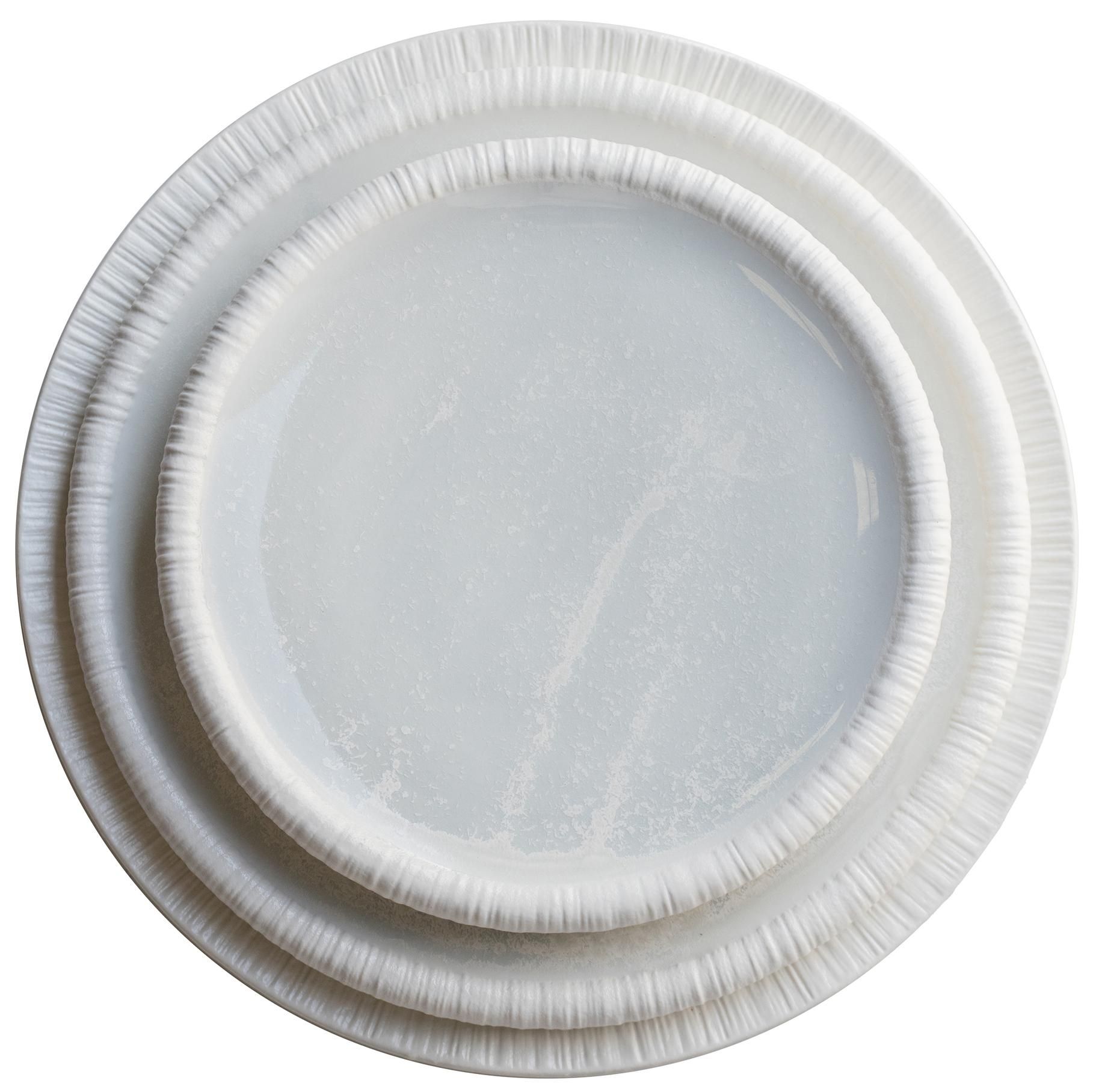MOFFO frosted white plate, set of 3