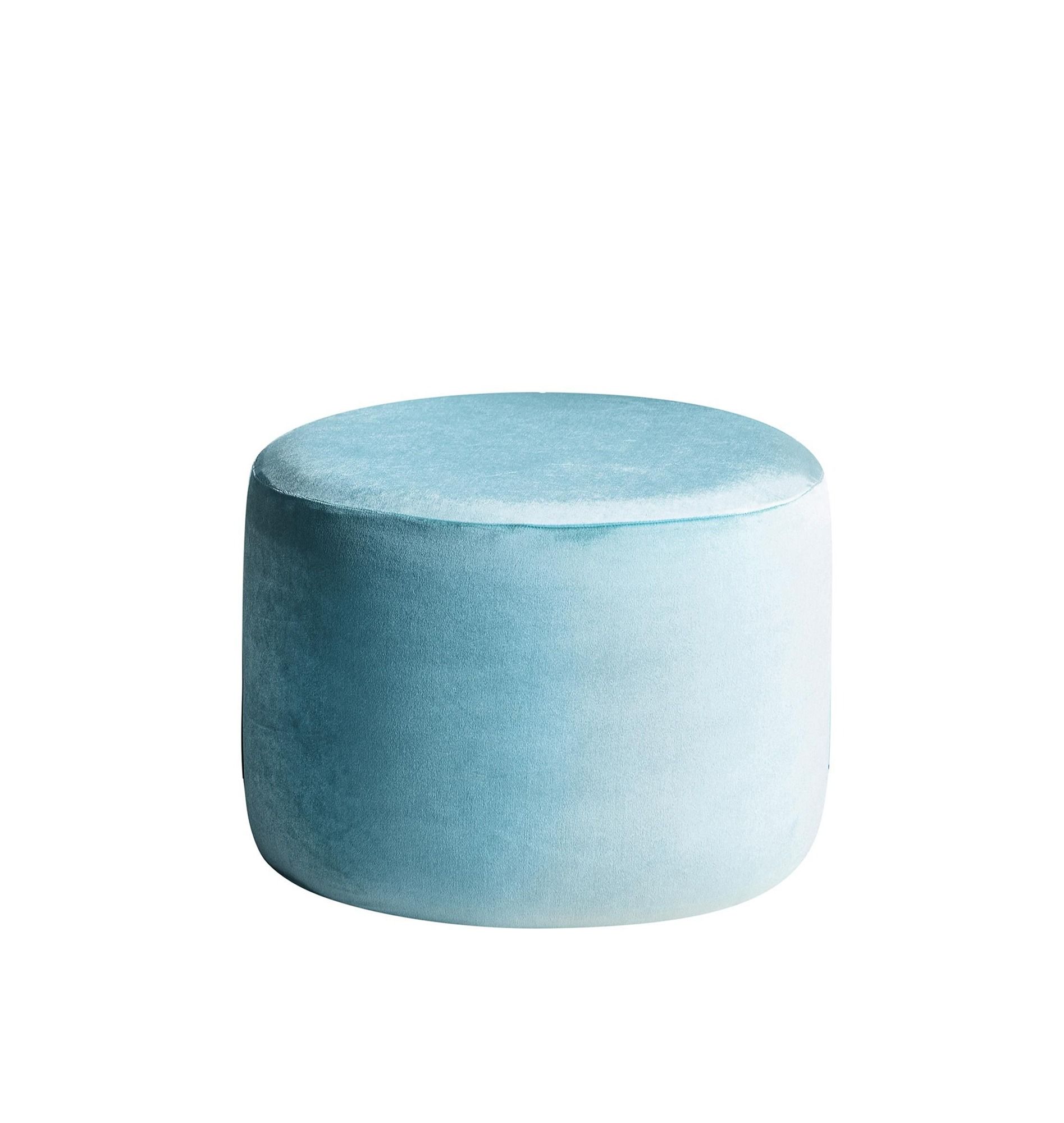Small round NORMAN pouf, ice blue #903/921