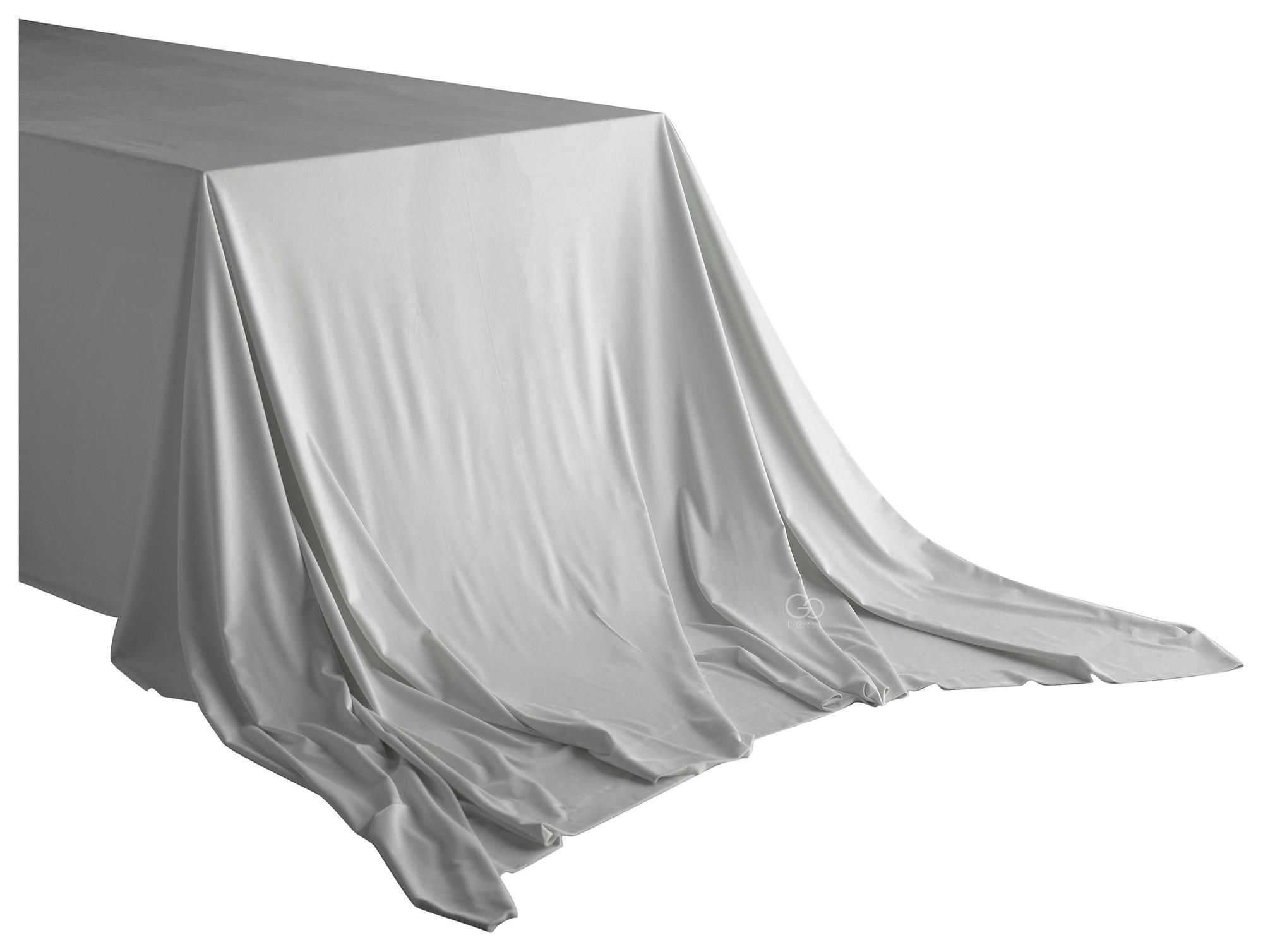 LARGO XL pearl grey rectangular tablecloth #104
