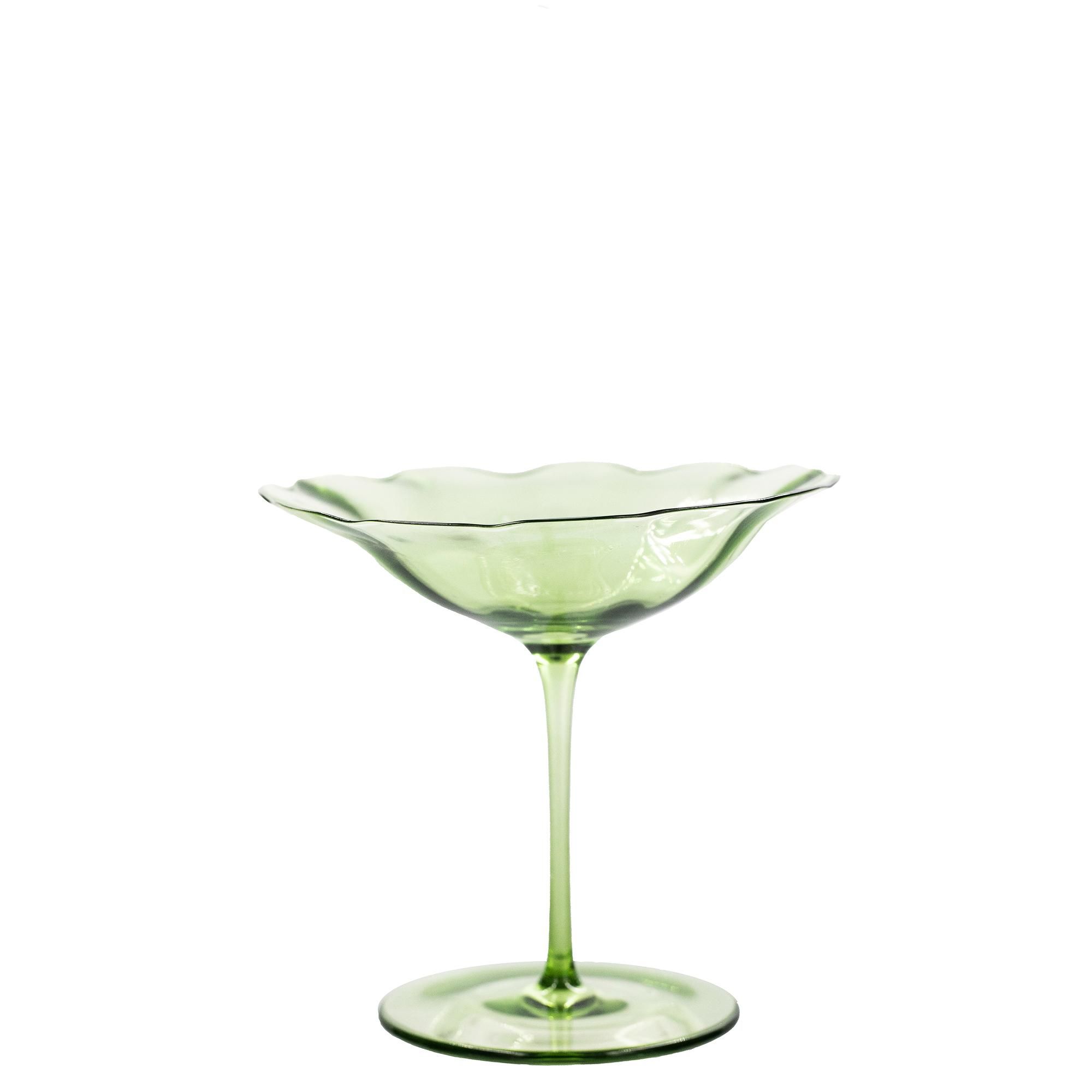 Green MUSSET cocktail glass