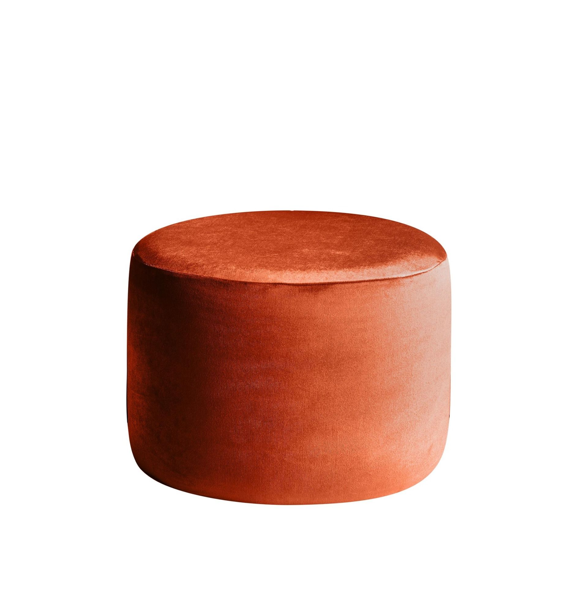 Small round NORMAN pouf, pumpkin color #345