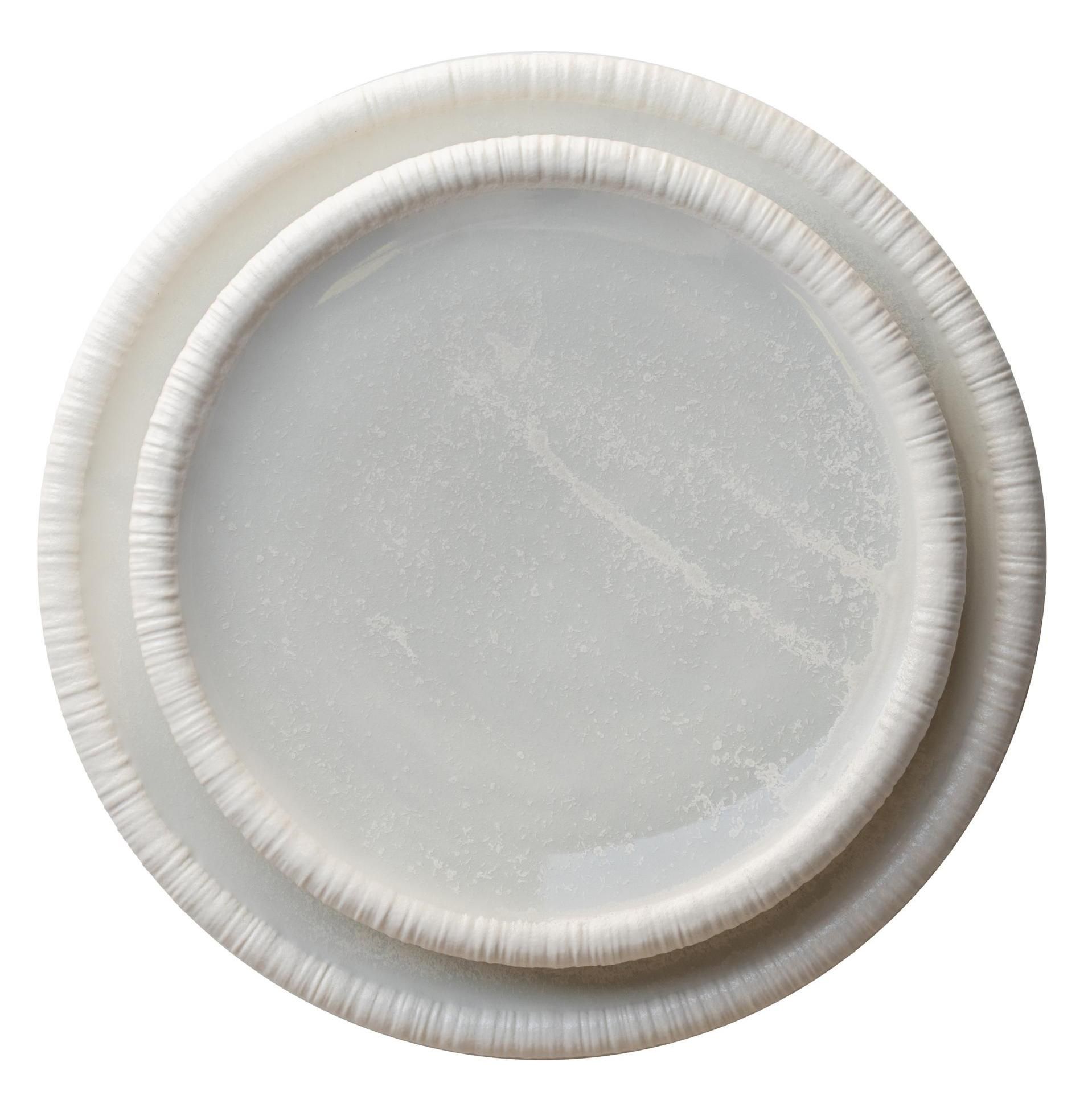MOFFO frosted white plate, set of 2