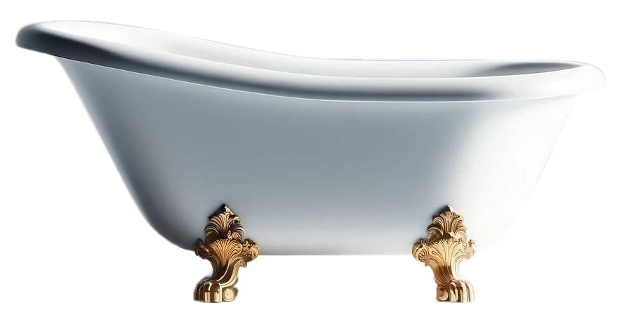 ASARIN bath with gold legs