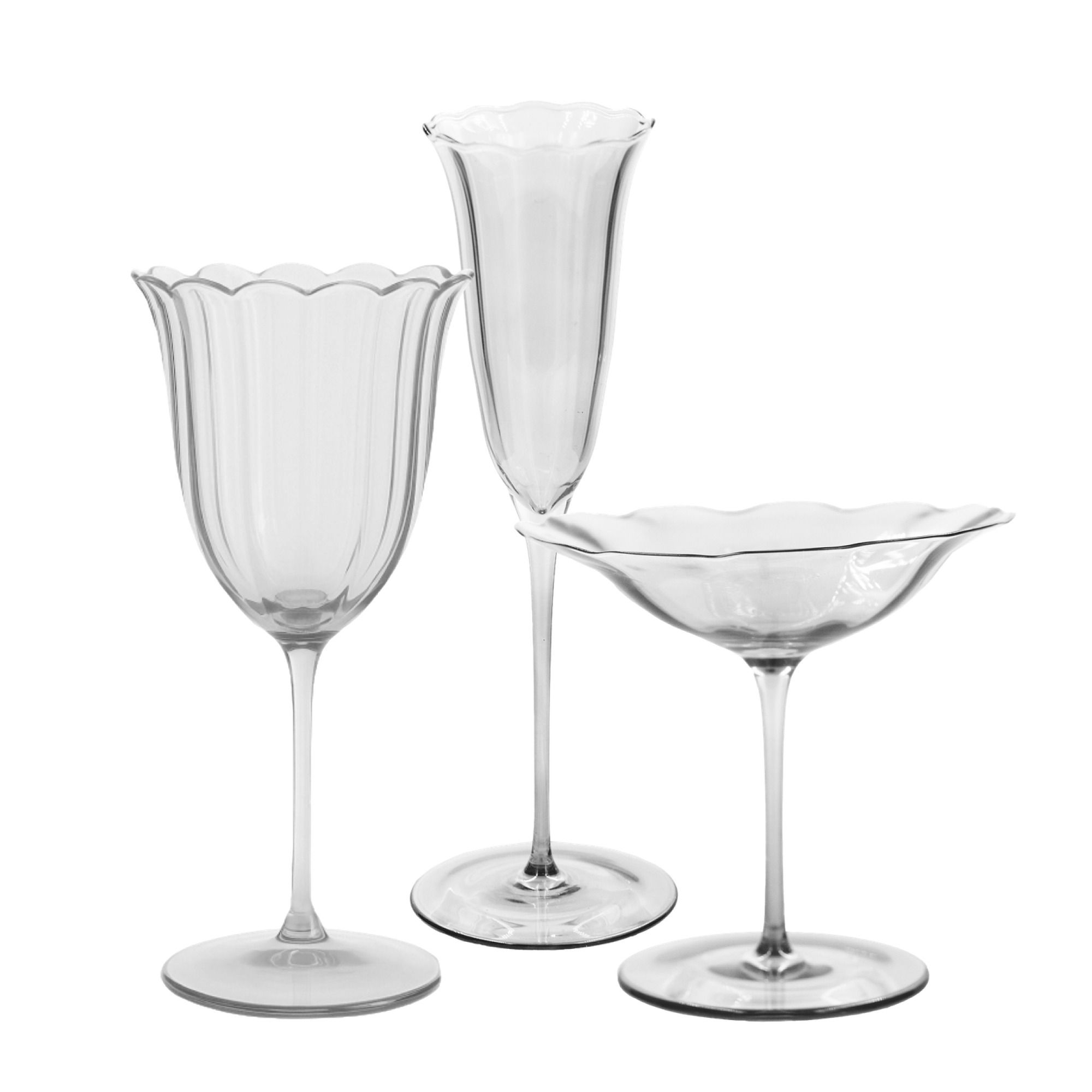 Clear MUSSET glass, set of 3