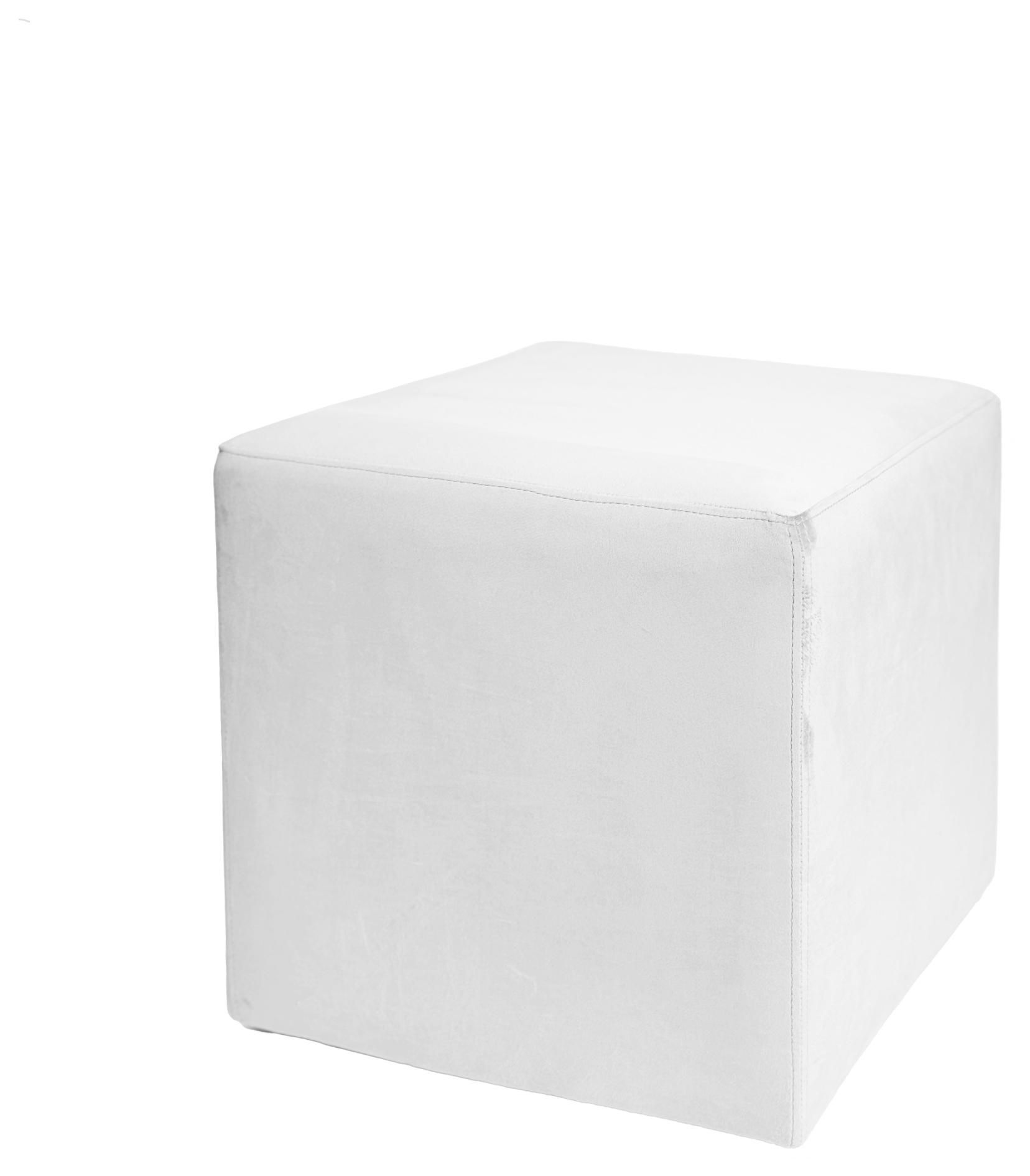 ARNO medium cube pouf, ice white #347