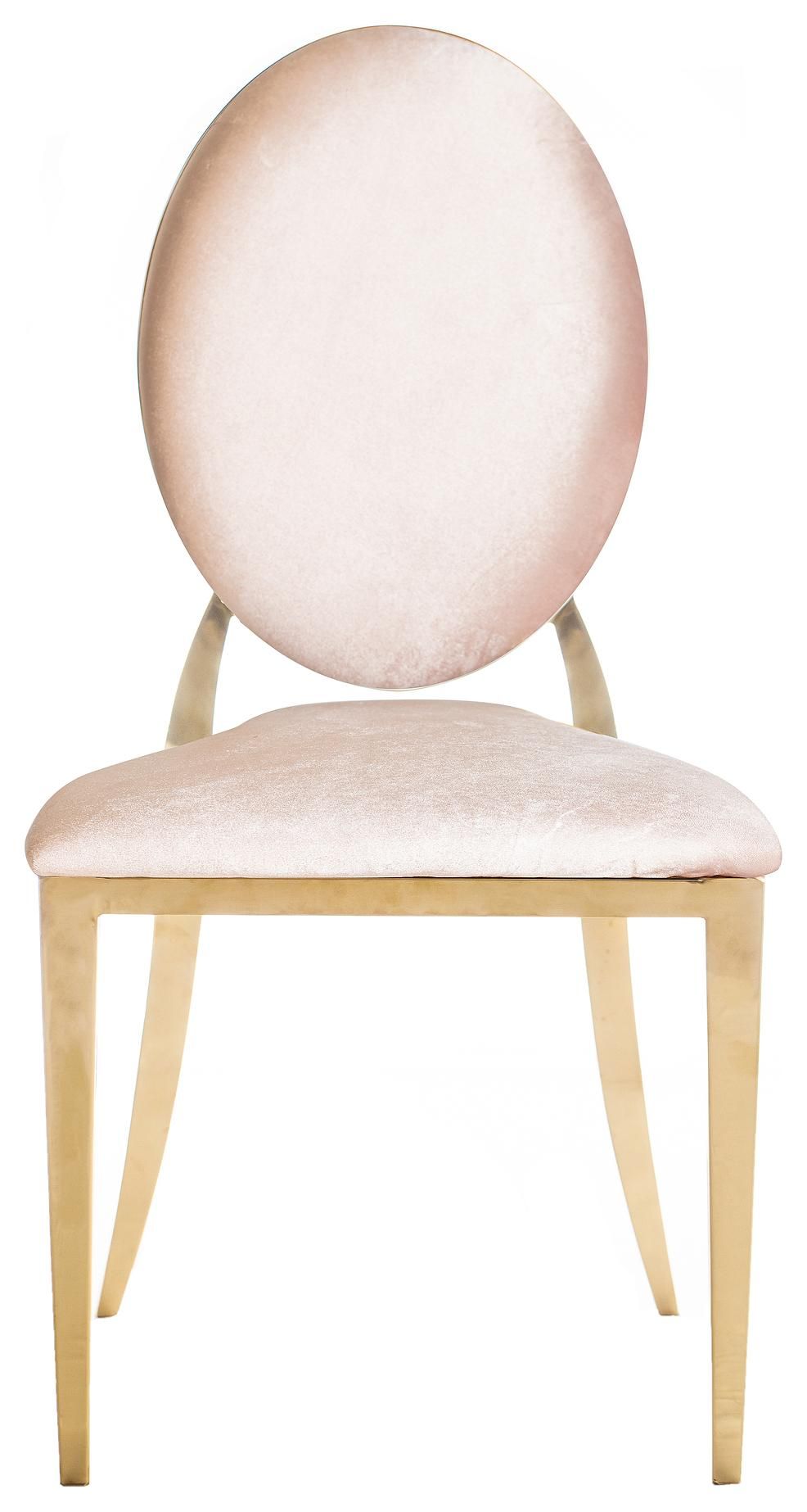 Gold DUPONT velvet chair, ice pink #303