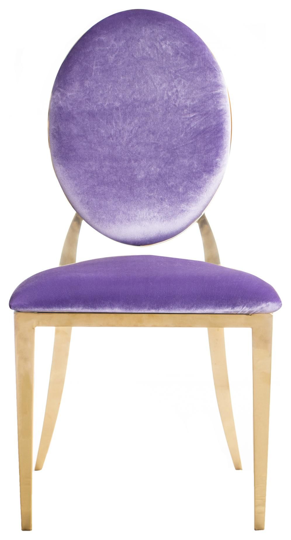 Gold DUPONT velvet chair, ice lavender #337