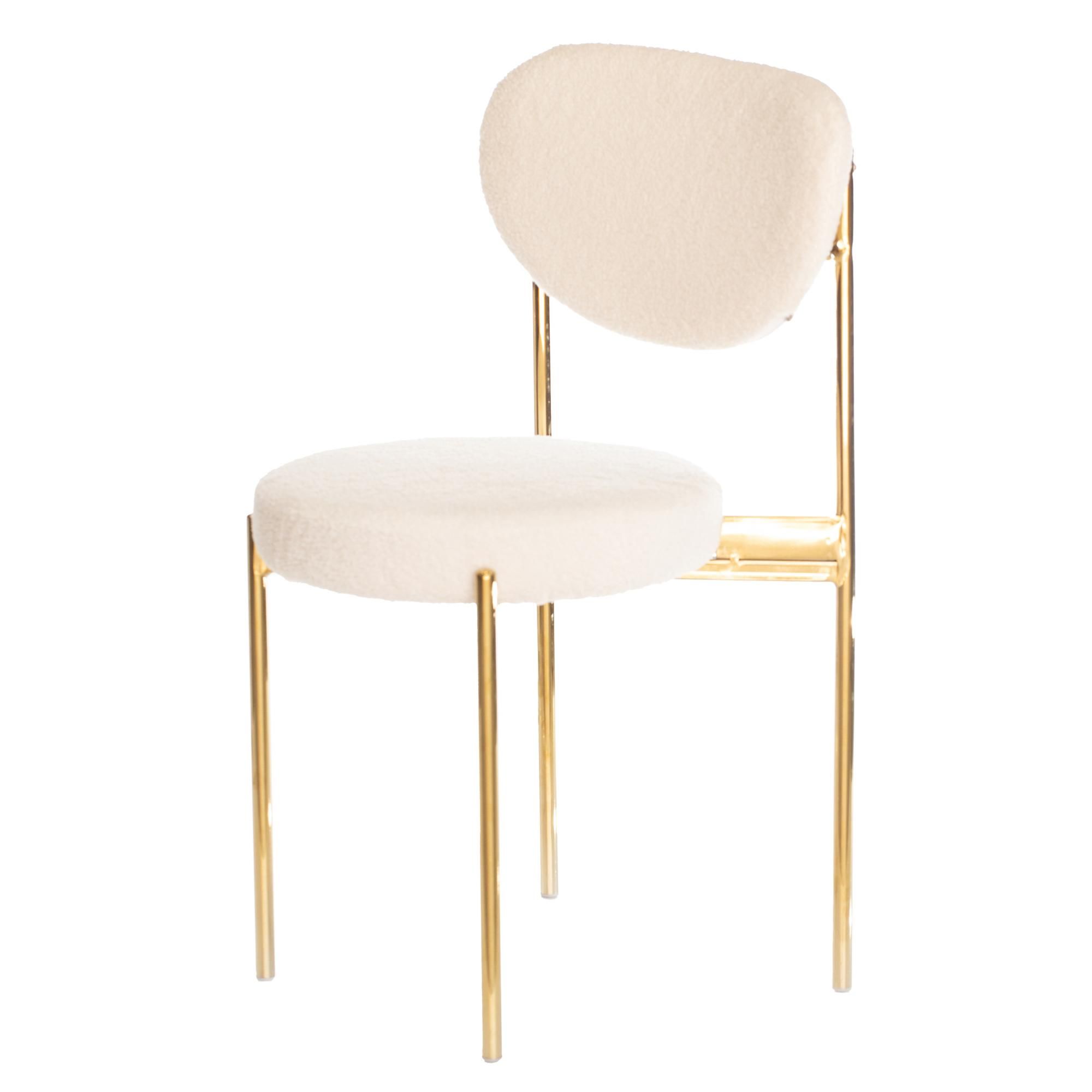Gold TEMPO chair with TEDDY back and seat