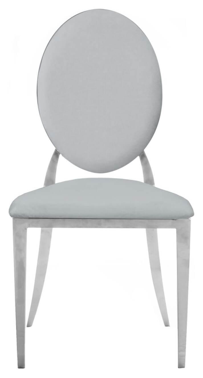 Silver DUPONT velvet chair, grey #436
