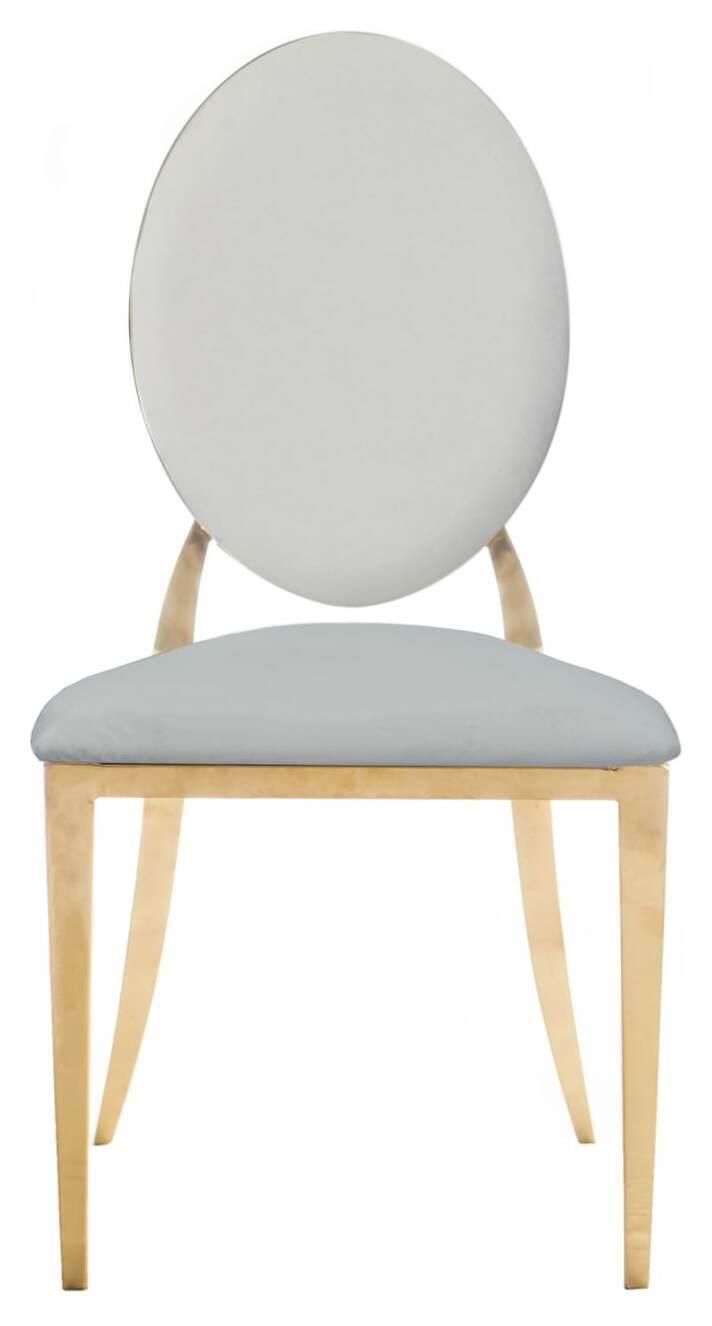 Gold DUPONT velvet chair, grey #436