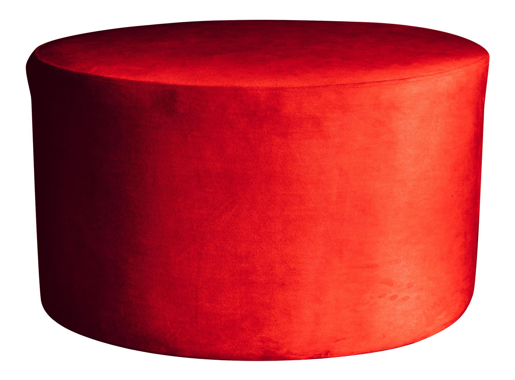 Large round NORMAN pouf, ice red #318