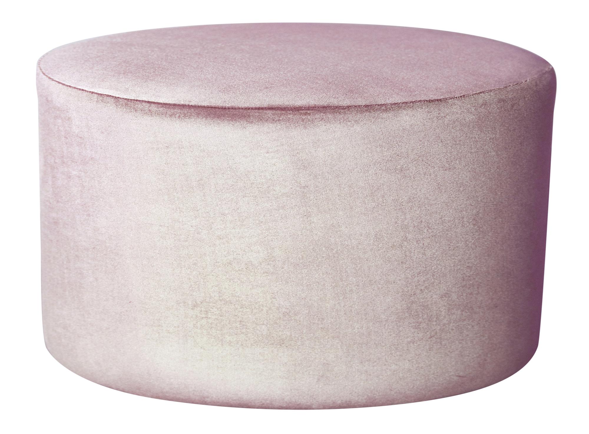 Large round NORMAN pouf, ice pink #303
