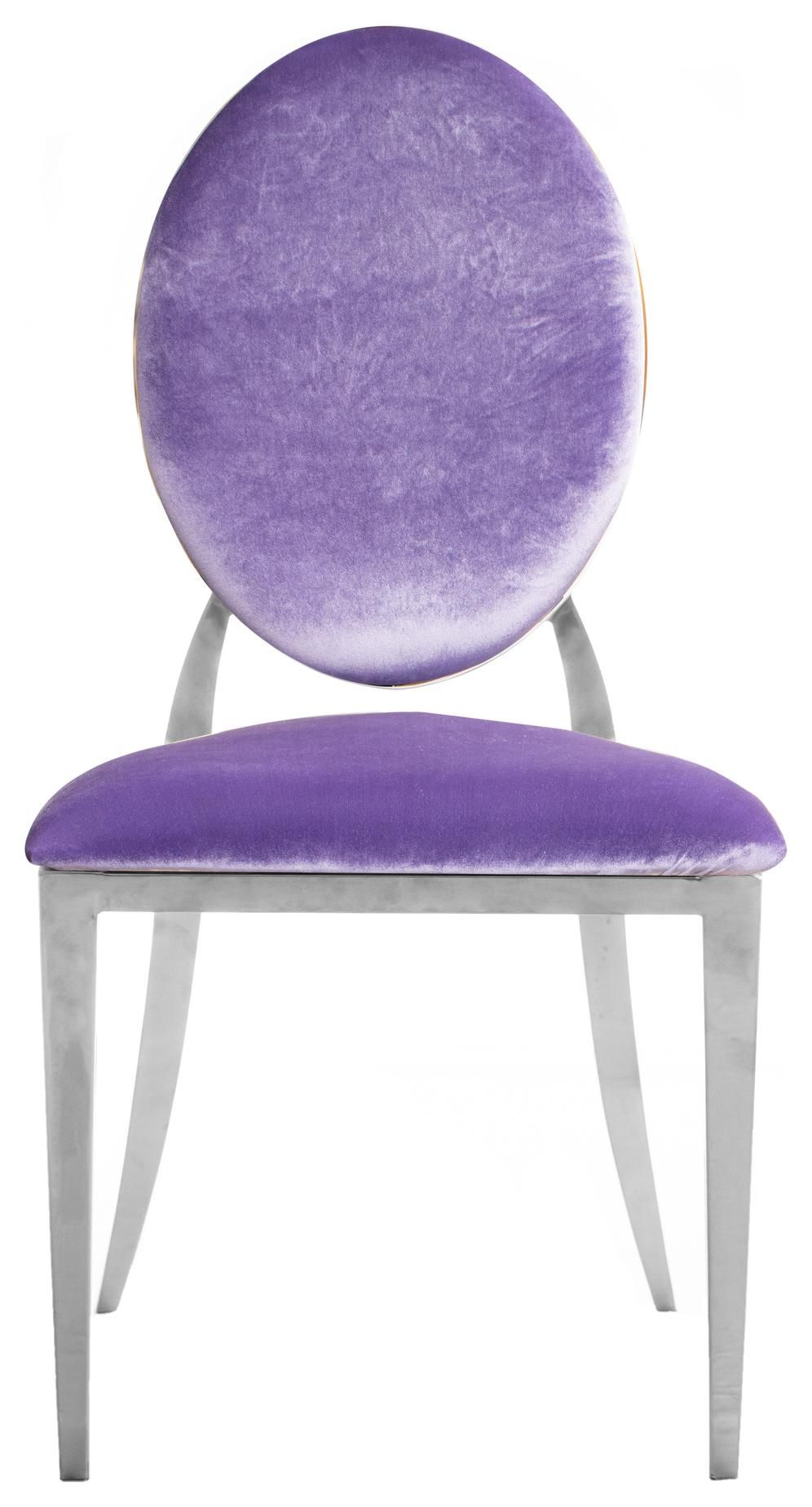 Silver DUPONT velvet chair, ice lavender #337