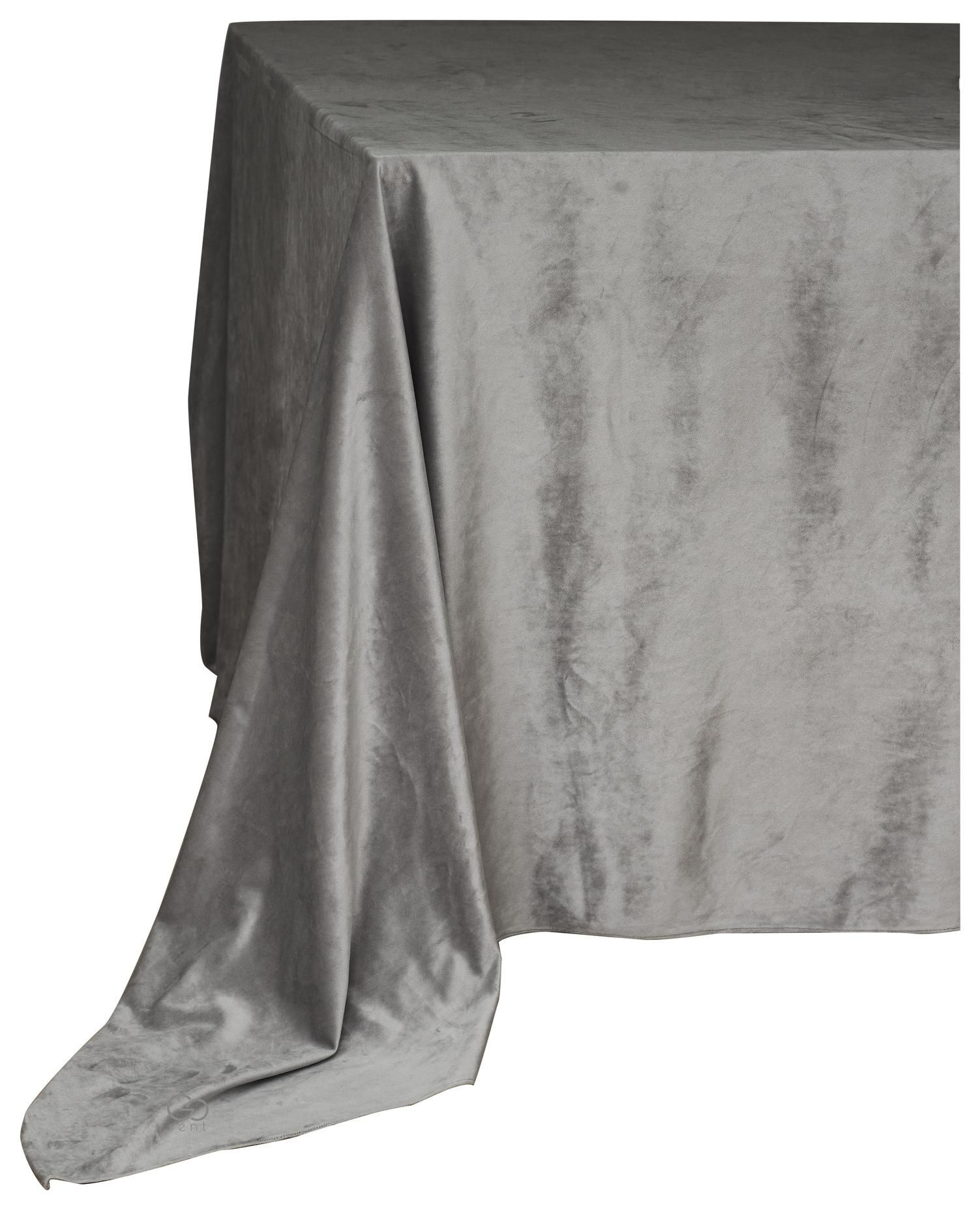 MATTE VELVET rectangular tablecloth ALT in graphite #408