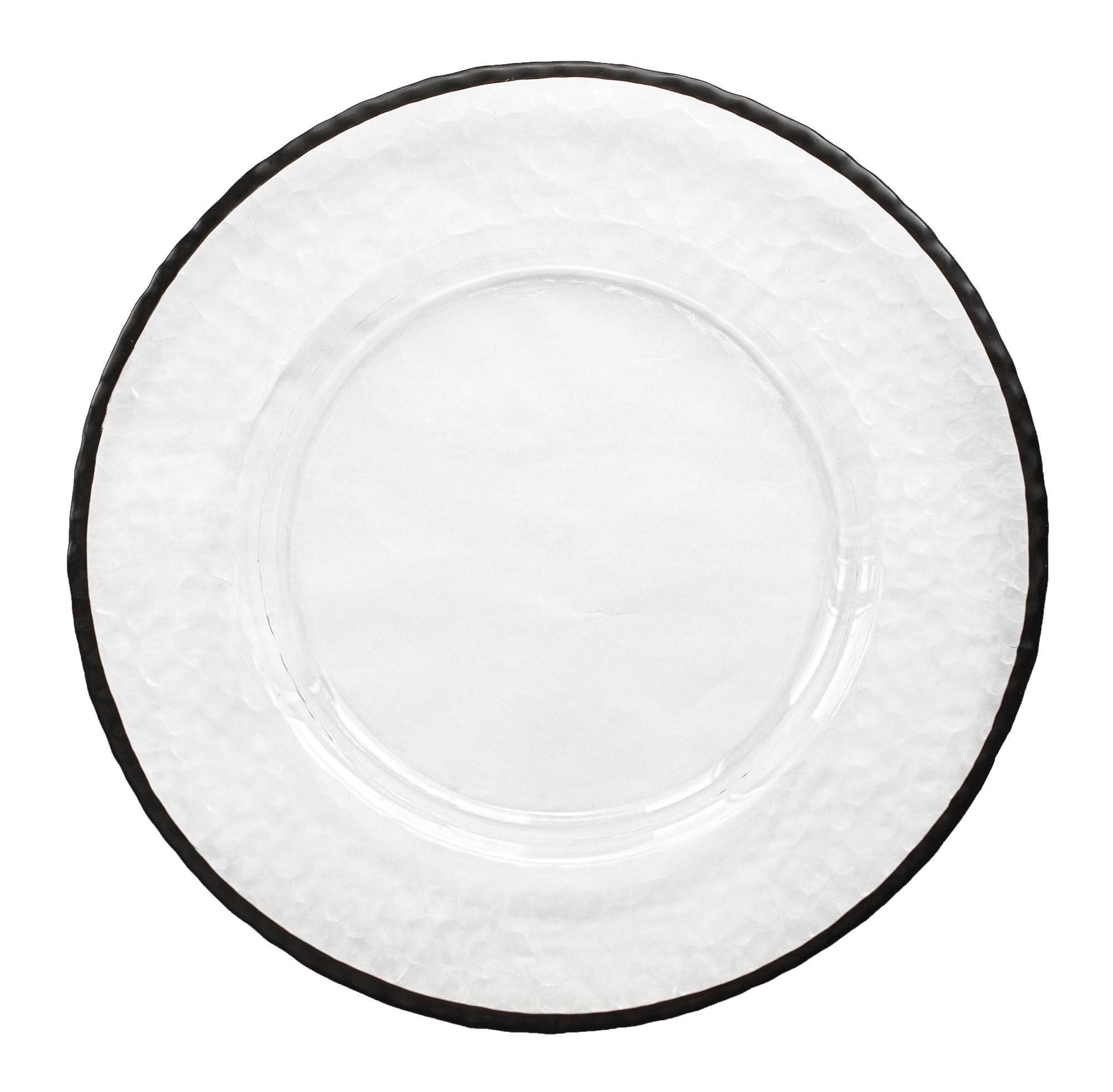 DAMRAU black rim charger plate