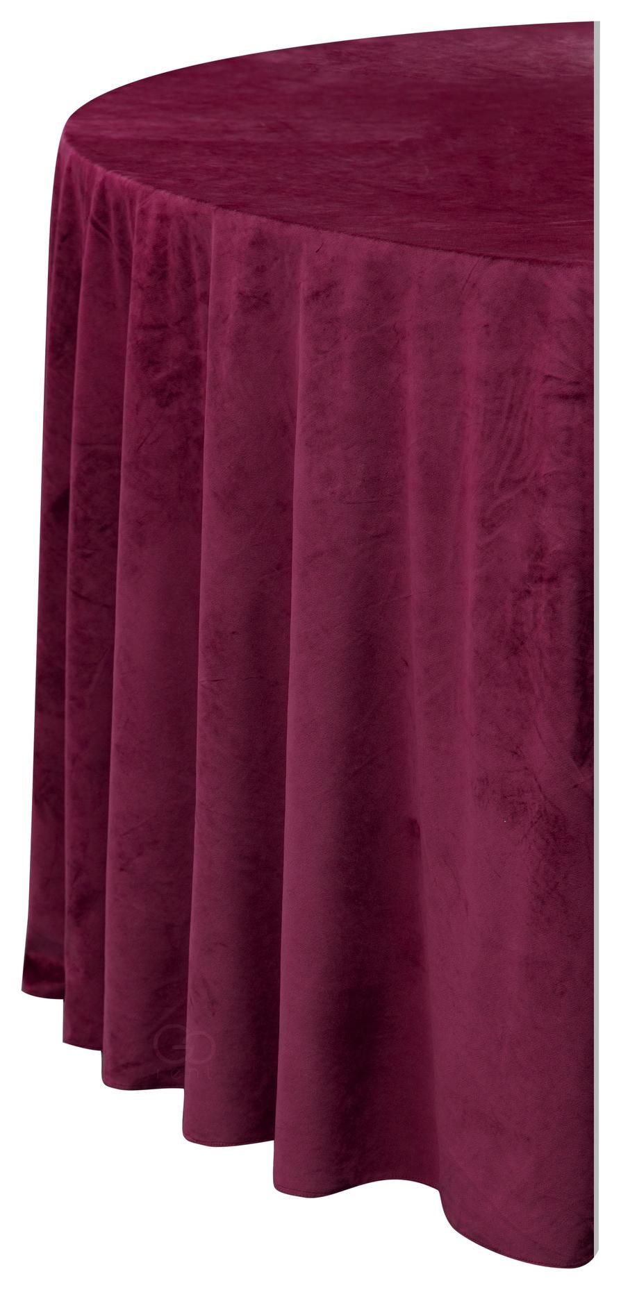 MATTE VELVET ROUND tablecloth ALT in burgundian #409