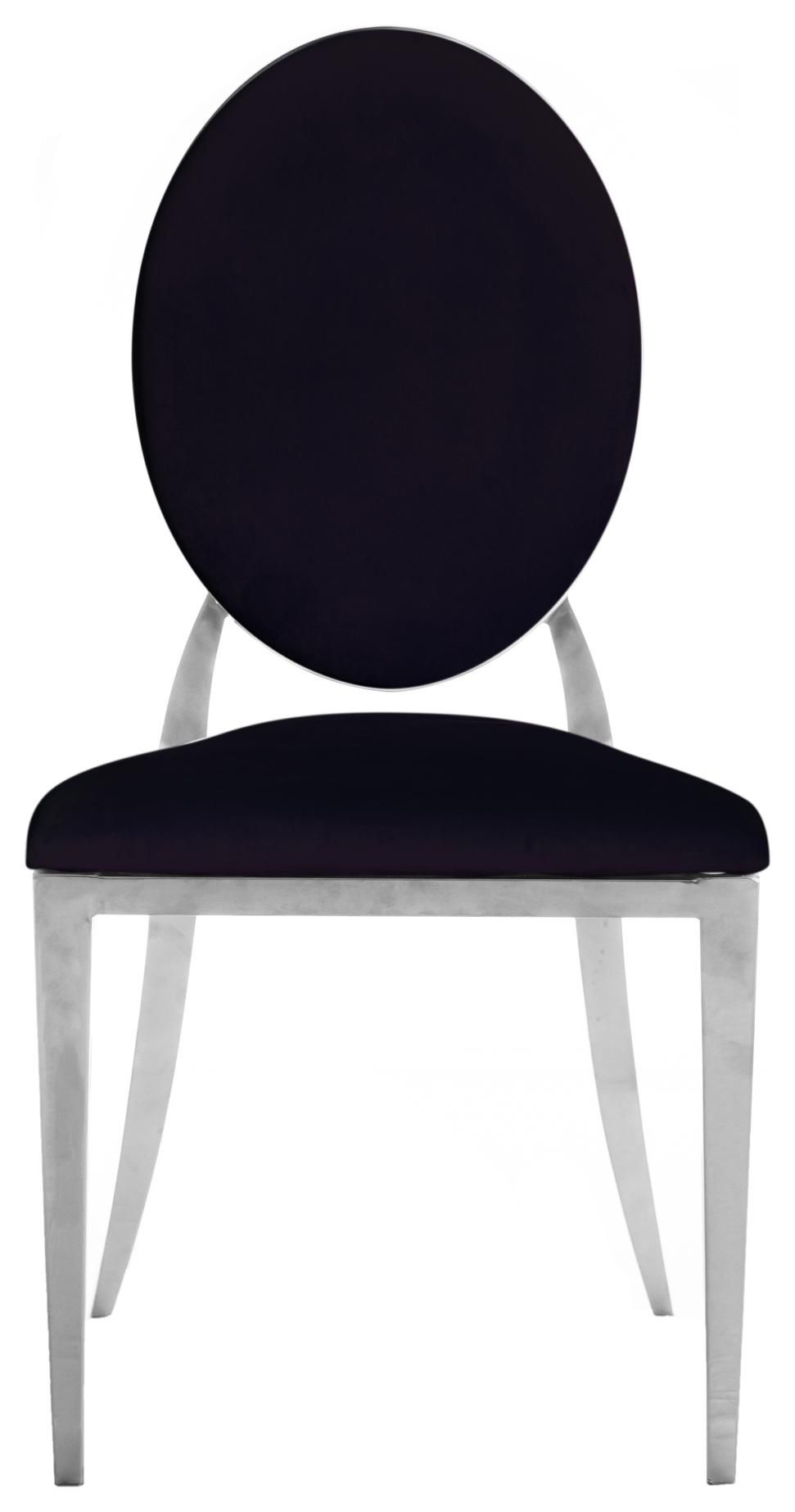 Silver DUPONT velvet chair, black #330/902