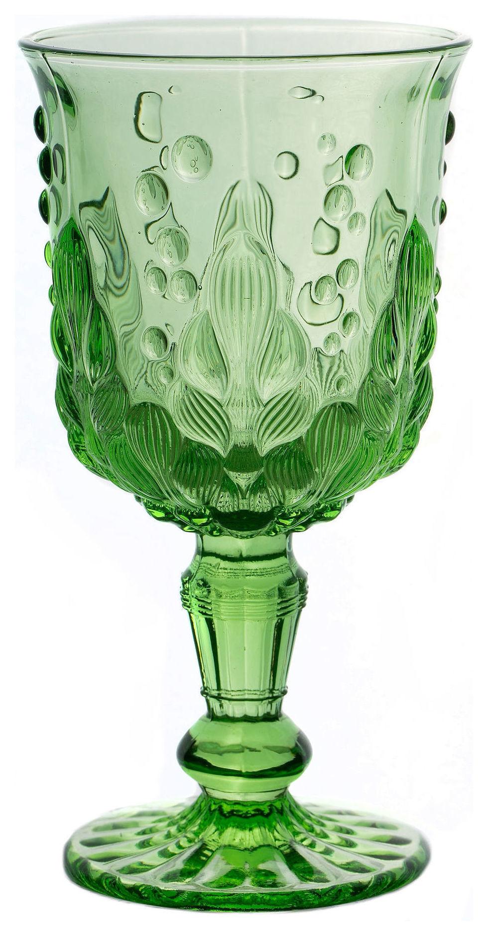 Green TILL goblet glass