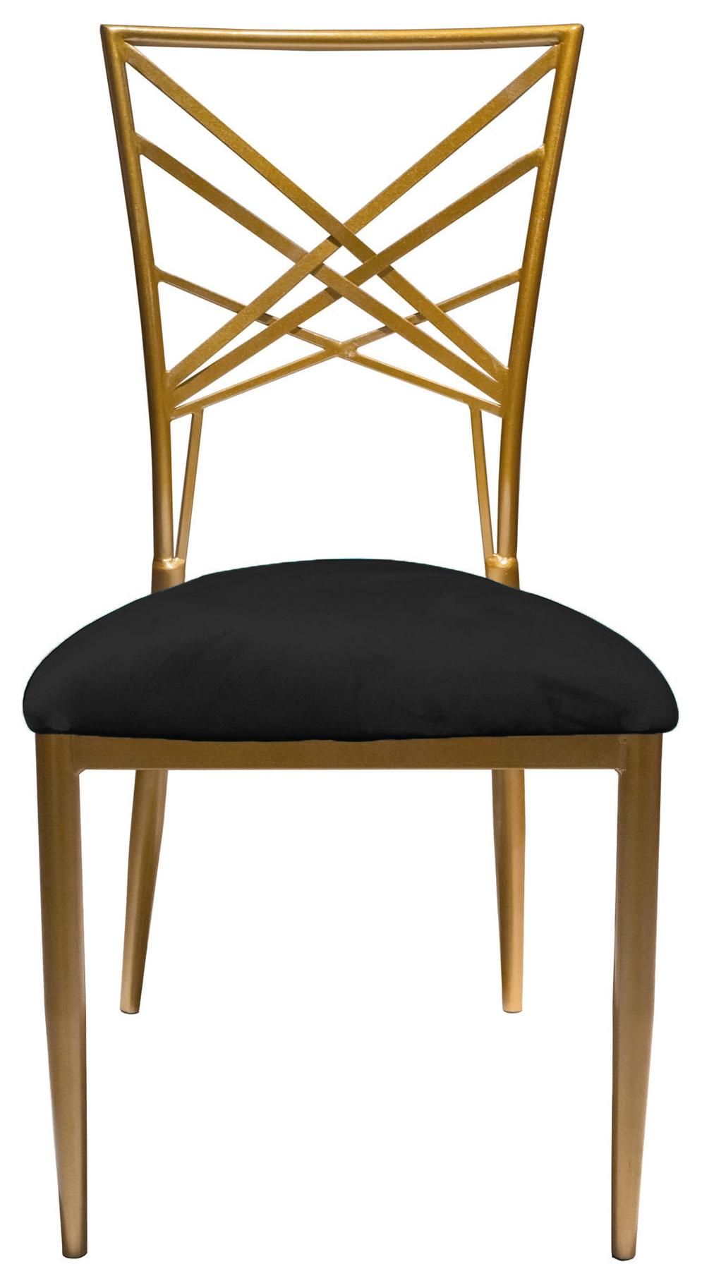 Gold OCTAVE velvet chair, black #330/902
