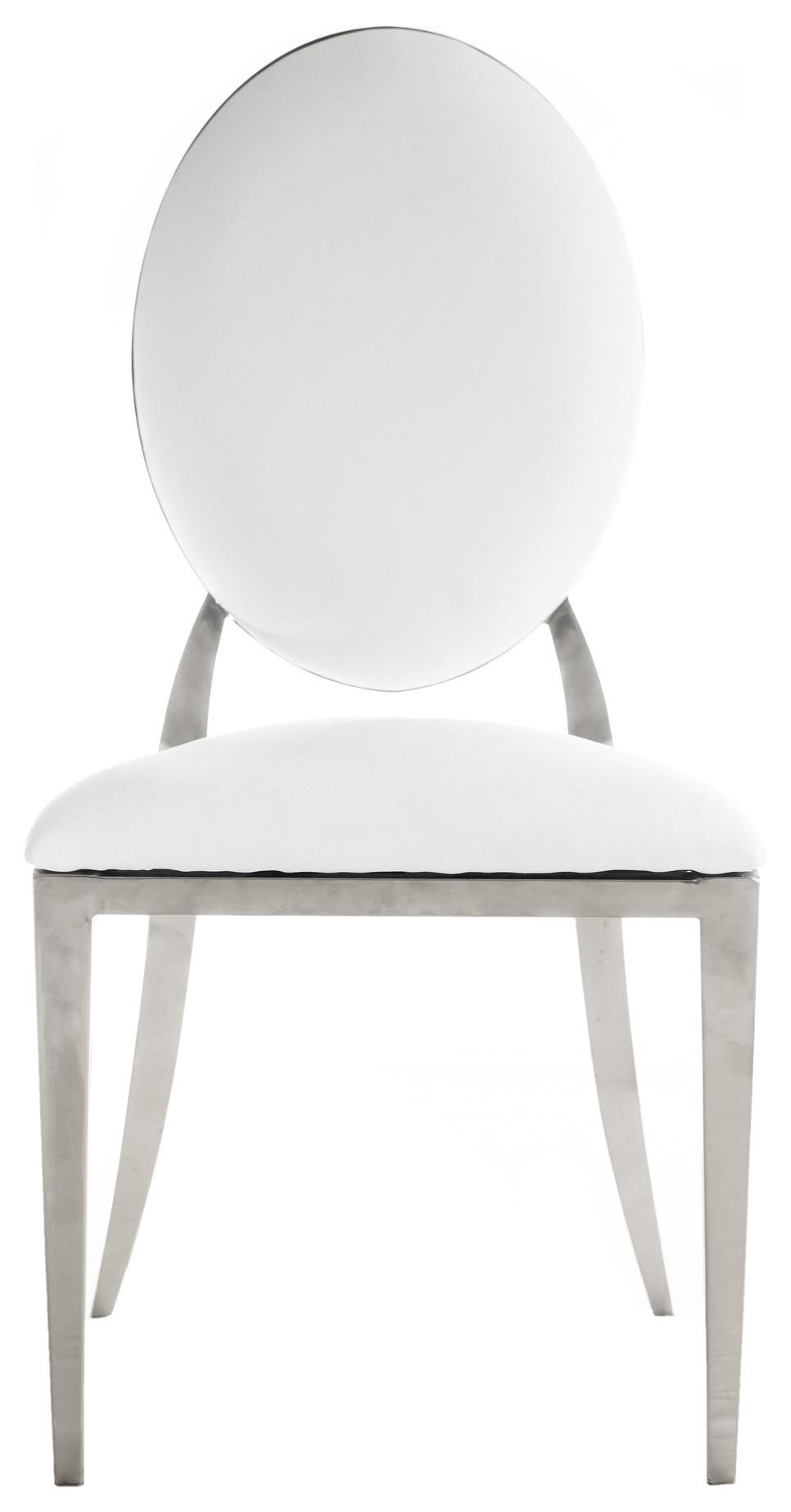 Silver DUPONT velvet chair, white #437