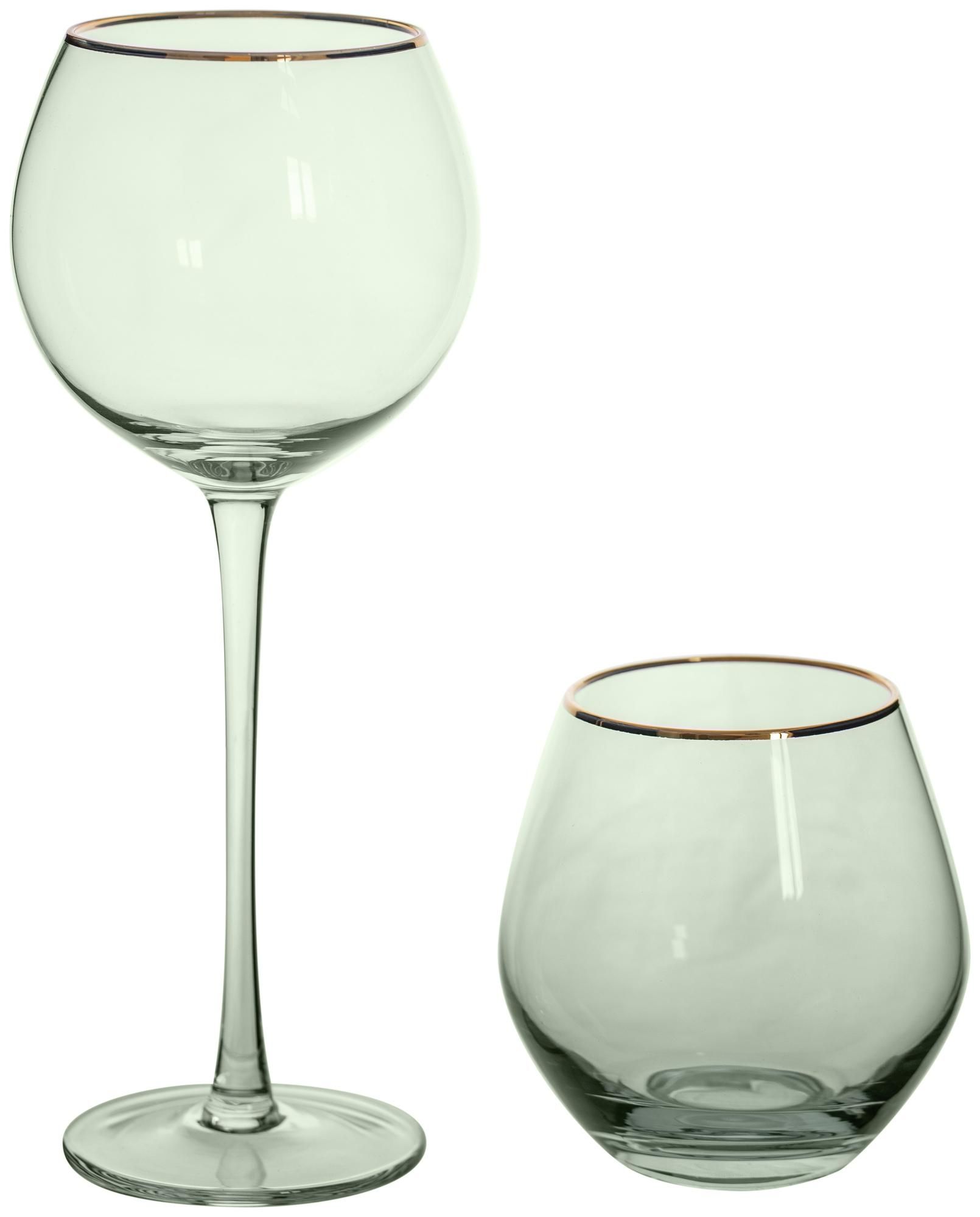 Green ALONSO glass, set of 2